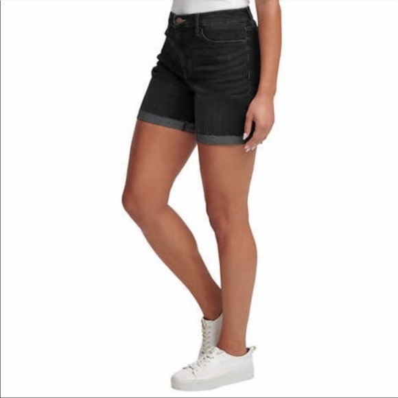 CALVIN KLEIN Jeans Roll Cuff Denim Shorts - Picture 4 of 4